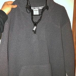 PINK sherpa quarter zip